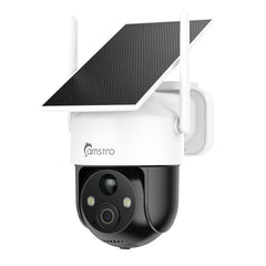 CAMSTRO 2PCS 4G LTE Cellular Solar Security Camera Wireless Outdoor, 2K Camera No WiFi Needed with SIM Card, 360° Full View, PIR Motion Detection & Siren, 2-Way Audio, Colour Night Vision, IP66 Waterproof