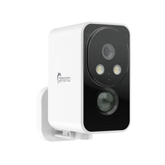Camstro 2K Outdoor Wireless Camera Night Vision Color PIR Detection Two-Way Audio, IP66, Cloud/SD, Alexa, WiFi 2.4GHz, Rechargeable Battery