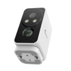 2K 180° Horizontal Rotation Wireless Full-Colour Night Vision Camera, 5200mAh Rechargeable Battery, Two-Way Audio, Supports Audio and Light Alarm, 128G Storage,